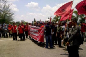 Kader PDI-P Pelalawan Ikut Demo Tolak BBM